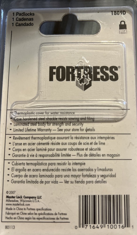 Fortress Locks 1809D Weather Resistant
