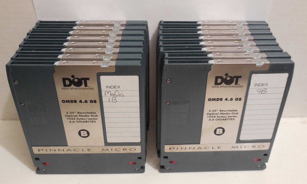 DOT Pinnacle Micro APEX MO Media 4.6GB 1024byte/sector Rewritable
