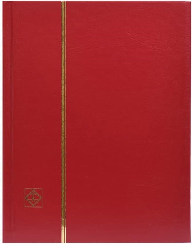 Stamp Collection Album Stockbook 6.5x9 32 Black Page Long Term Red A5 Lighthouse