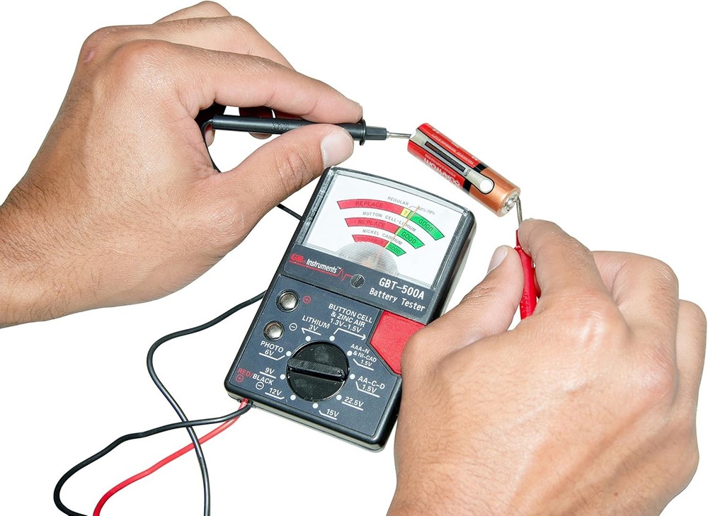 Gardner Bender Battery Tester Analog Volt Meter AA AAA 9V Button Cell