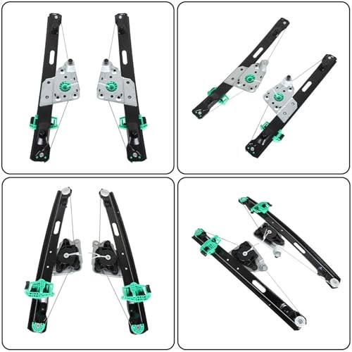 2PCS Power Window Regulator Rear Row Left and Right Without Motor Replacement