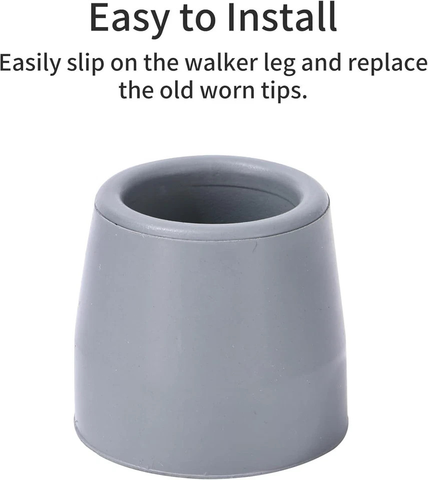 4PCS Walker Tips 1 1/8 '' Heavy Duty Replacement Rubber Tips for Walkers, Commod