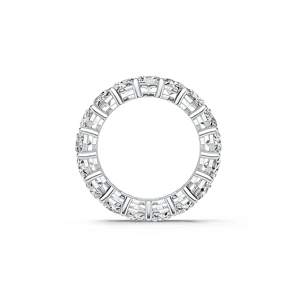 Sterling Silver Semi Mount Ring Setting Hexgonal HEX 4x4mm Full Enternity Ring