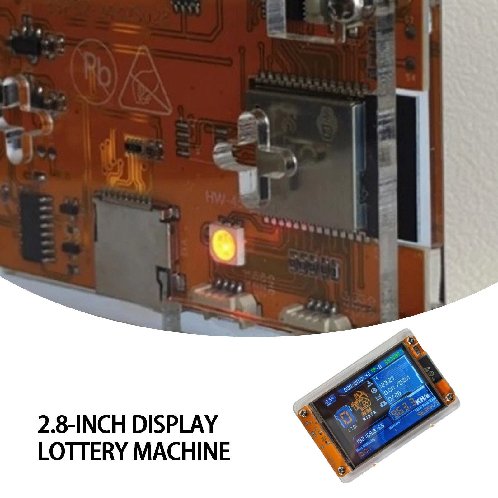 NMMiner 2.8 inch 1000K Hashrate BTC Solo LotteryCrypto Bitcoin Miner Solo Mini6i