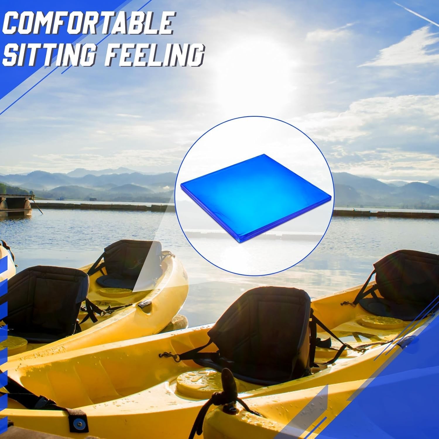 2 Pcs Motorcycle Seat Gel Pad Shock Absorption Motorcycle Seat Cushion Coolin...