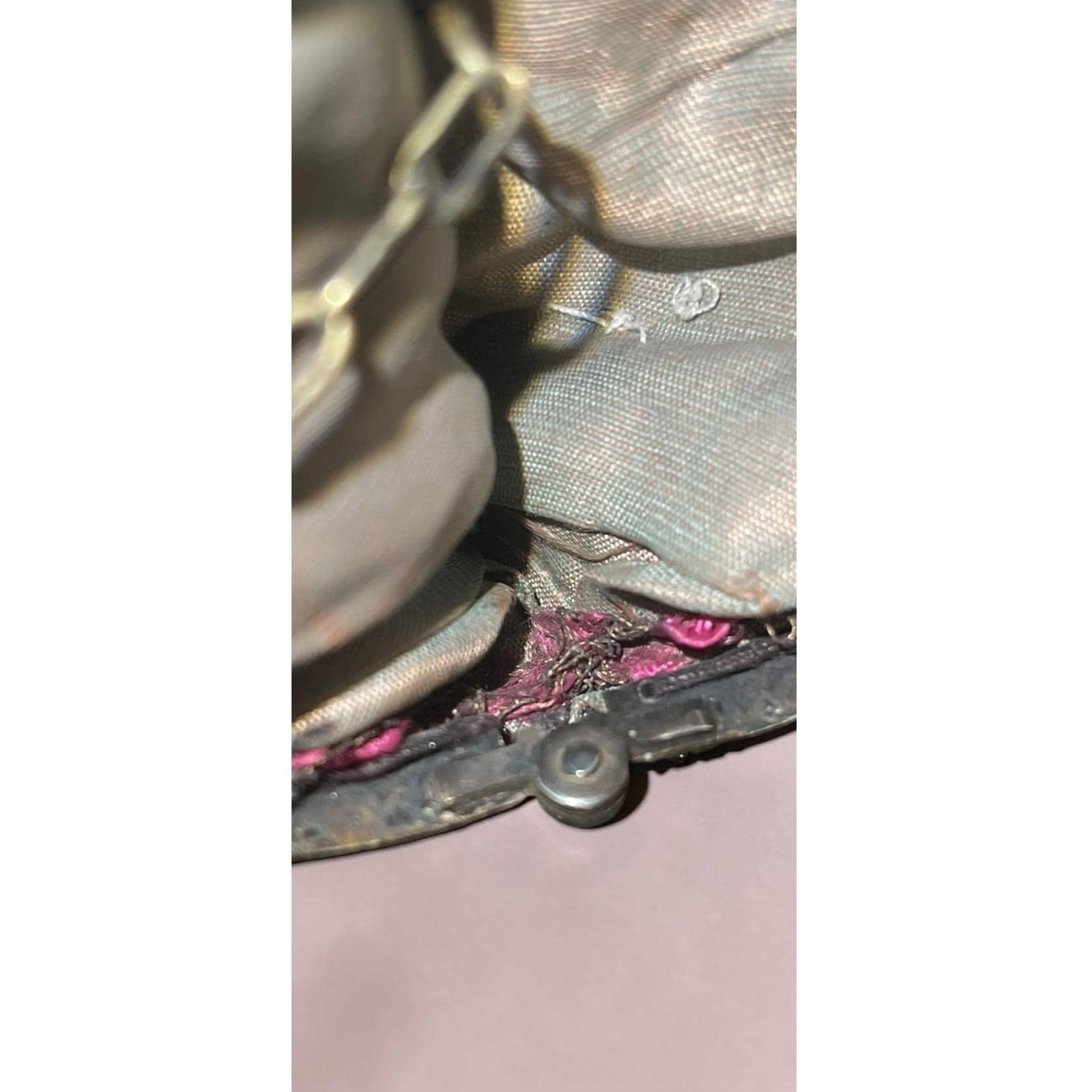 Antique 1920s Art Deco Micro Beaded Flapper Purse Floral Czech Glass Evening Bag