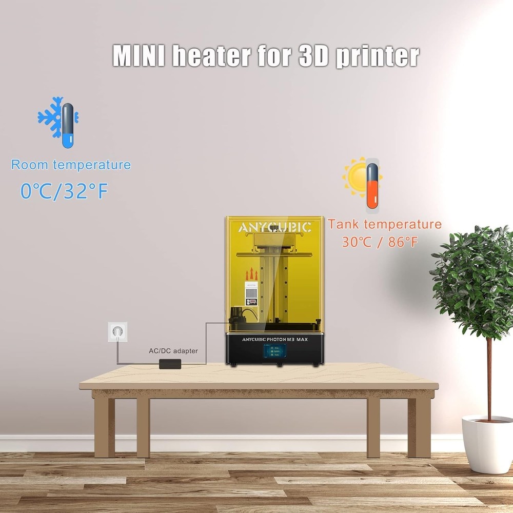Mini Resin 3D Printer Heater Compact Temperature Controller for Cold Weather Use