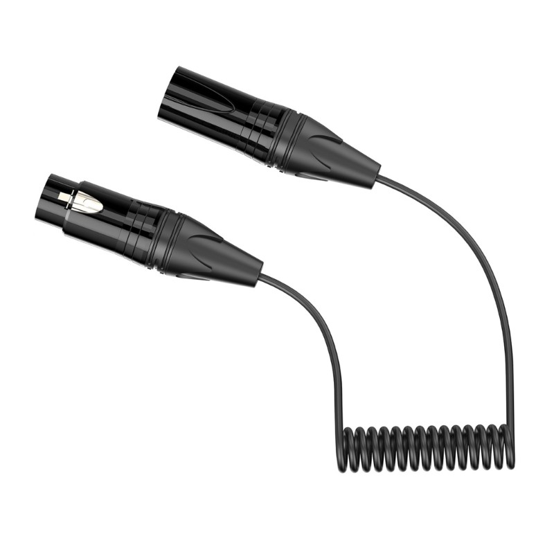 3Pin 3Pin Auditory Link Cable, Stretchable For Live Performances And Studio Use