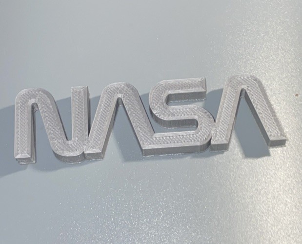 4inch Nasa Style Logo - 3D Printed Black