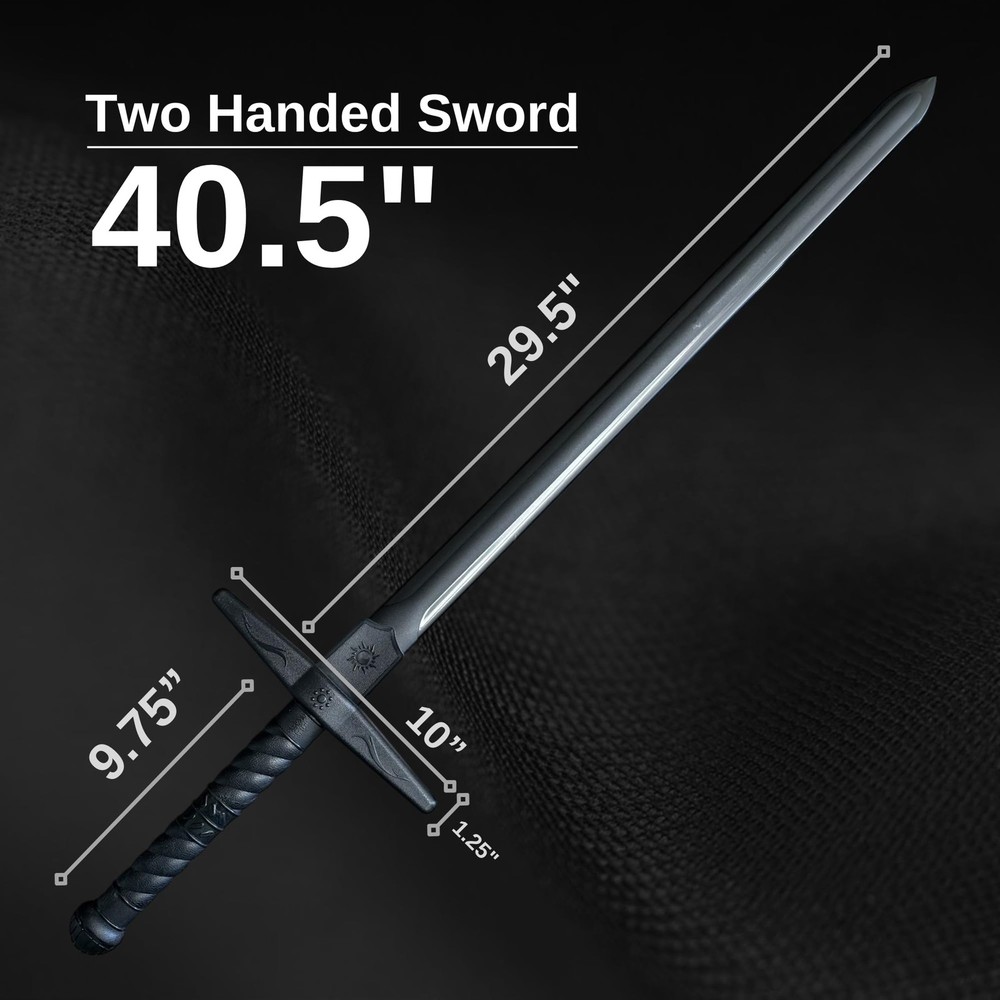 Black Polypropylene Two Handed Western Sword (41)