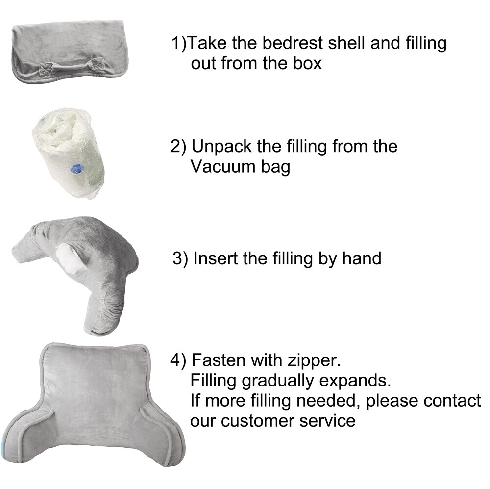 Super Soft Plush Backrest Pillow Bed Cushion Support Reading Back Rest Arm Chair