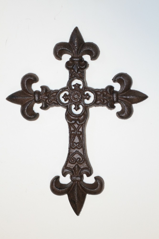 Deluxe Fleur De Lis Bathroom Decor Set, Cross, Hooks, TP Holder, Thoughtful pg3