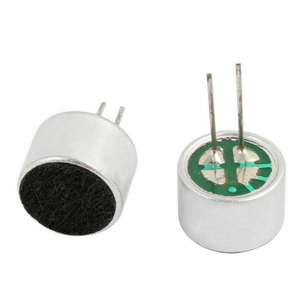 10X Electret Condenser Microphone Cylindrical High Sensitivity -30-44dB 9x7mm US