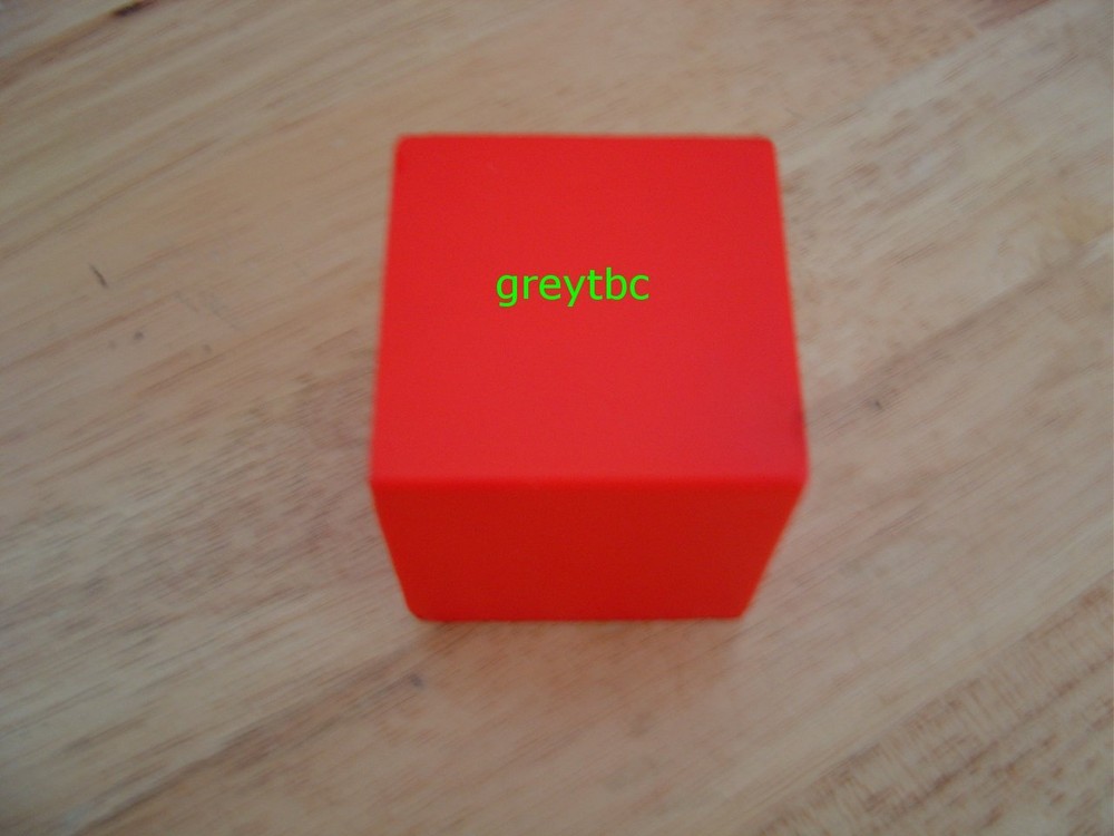 51 Red CUBE 2" Stress Balls. Blank. SQUEEZE! TOSS!