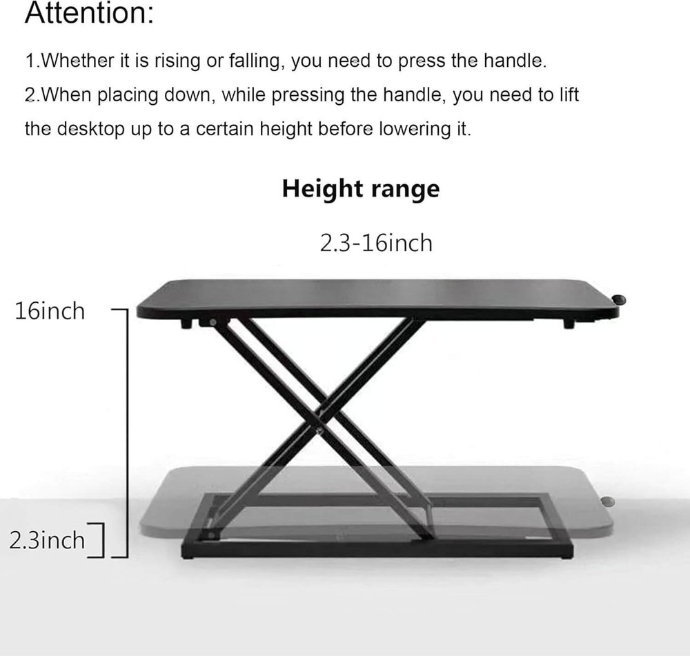 Standing Desk Converter Adjustable Height,Keyboard Riser for Stand Up Desk Ri...