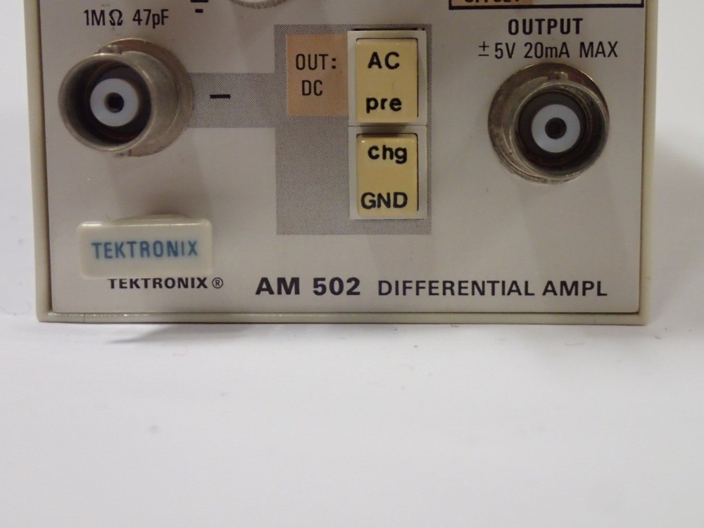 TEKTRONIX AM 502 DIFFERENTIAL AMPLIFIER PLUG-IN MODULE DC OFFSET NOT RESPONDING