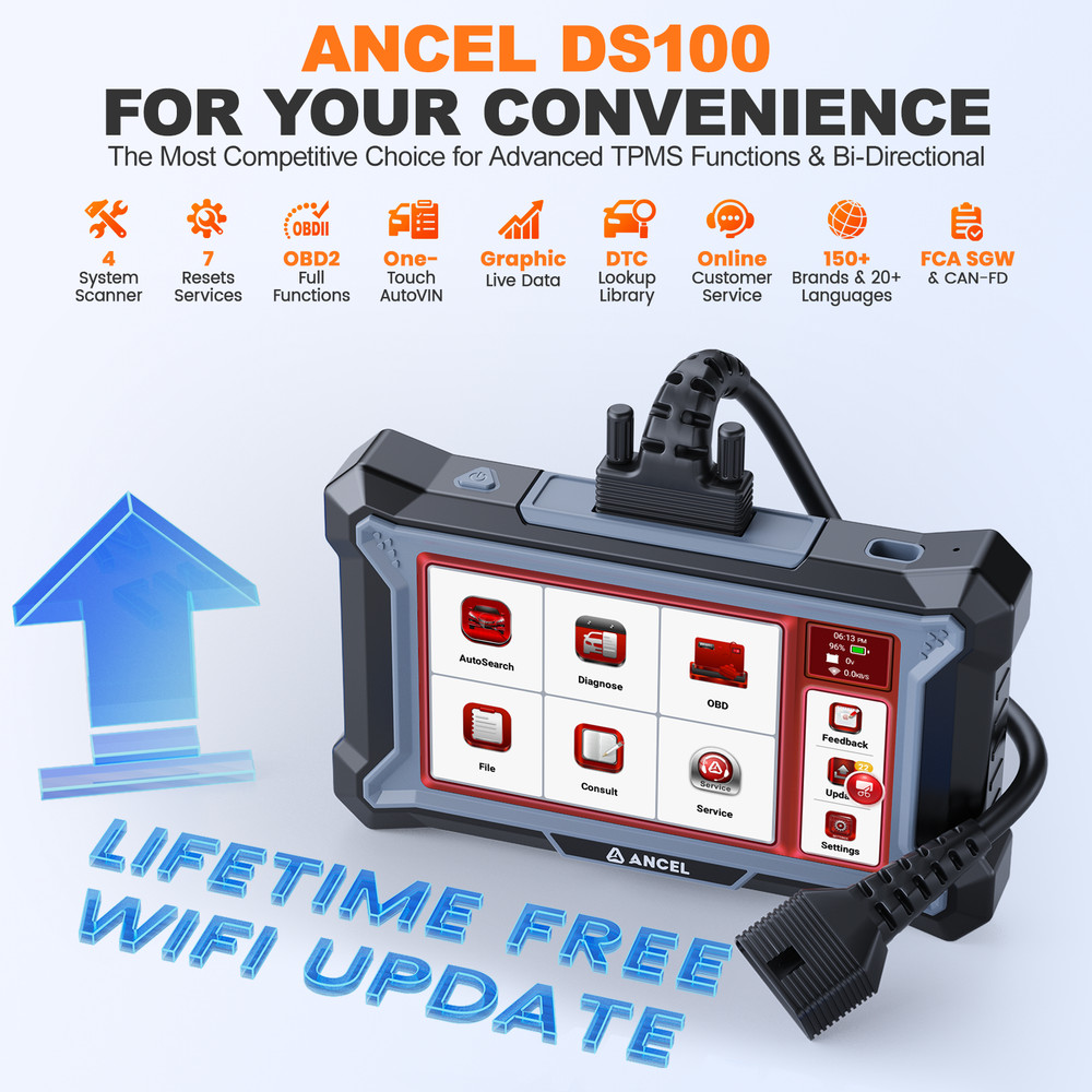 ANCEL DS100 Car Code Reader 4 System Scanner for Fusion Malibu Accord 2012-2018