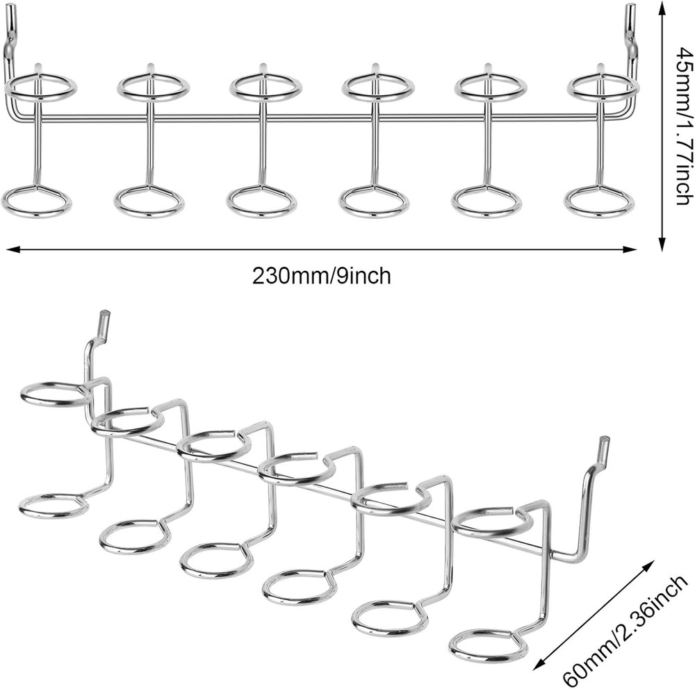 4 Pieces Pegboard Screwdriver Holders Peg Board Organizer Accessories Multi Ring