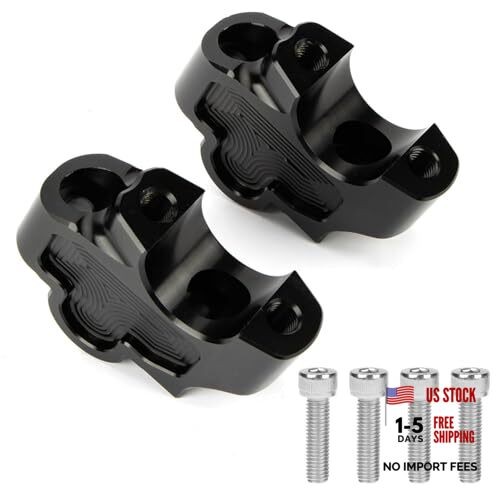 Motorcycle Handlebar Risers,  CNC Handle Bar Risers Mount Clamp Adaptor