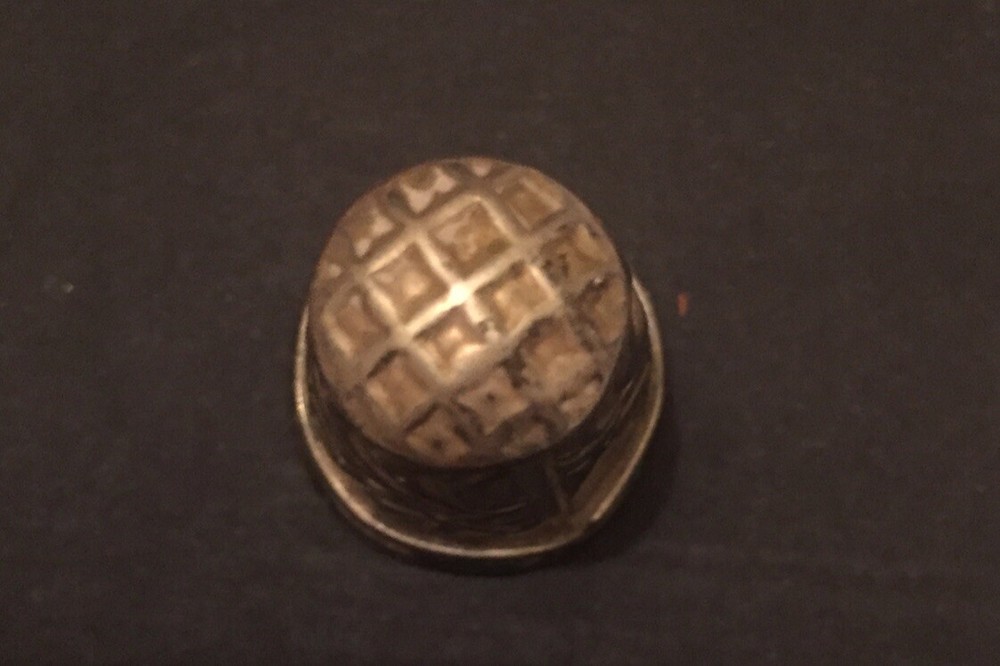 Mexican Vintage Silver Thimbles X 2