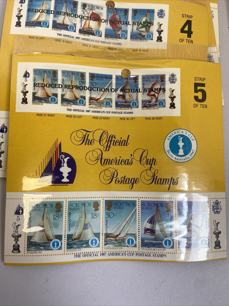 The Official Stamps of the America’s Cup 1987- Stamps/Encyclopedia