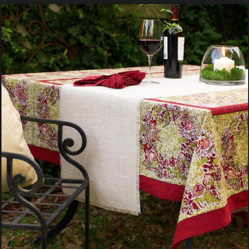 IKEA Tablerunner PIER1 FLORAL FRUIT ROOSTER EMBROID Rectangular TABLECLOTH Round