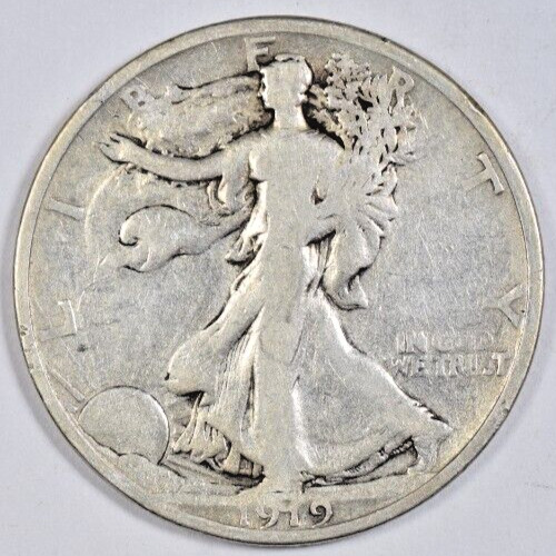 1919-S WALKING LIBERTY HALF DOLLAR ~ SOLID FINE!