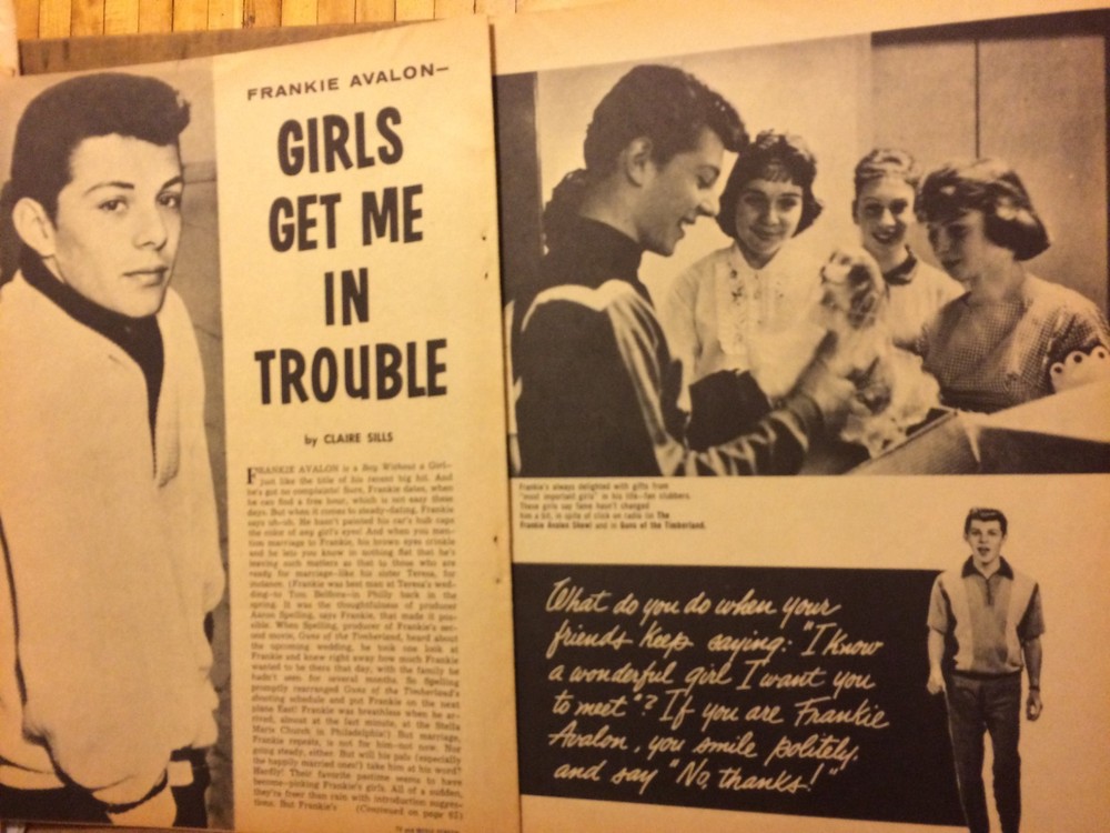 Frankie Avalon, Four Page Vintage Clipping