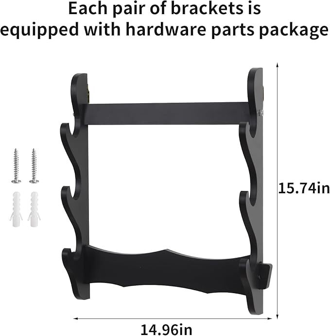 Three Tier Wall Mount Sword Katana Display Stand