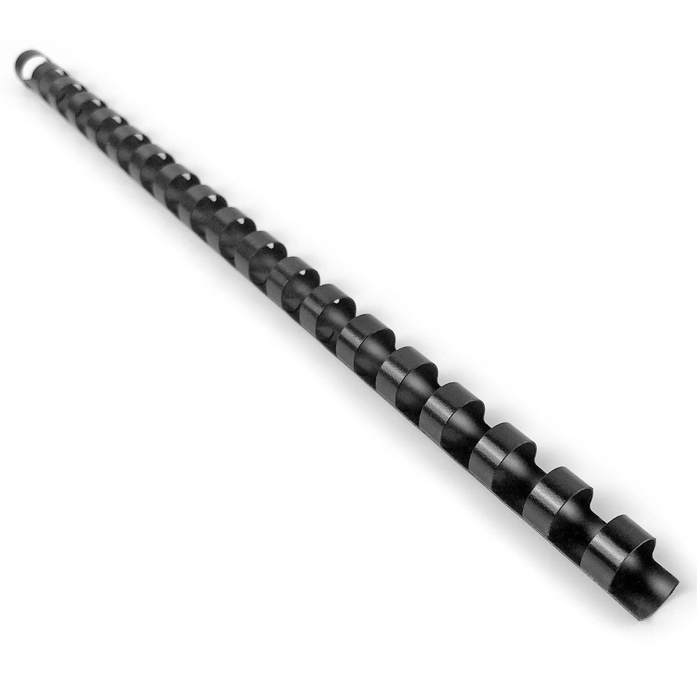 200-Pack 1/2-inch Black Plastic Binding Combs 19-Ring 90-Sheet Capacity