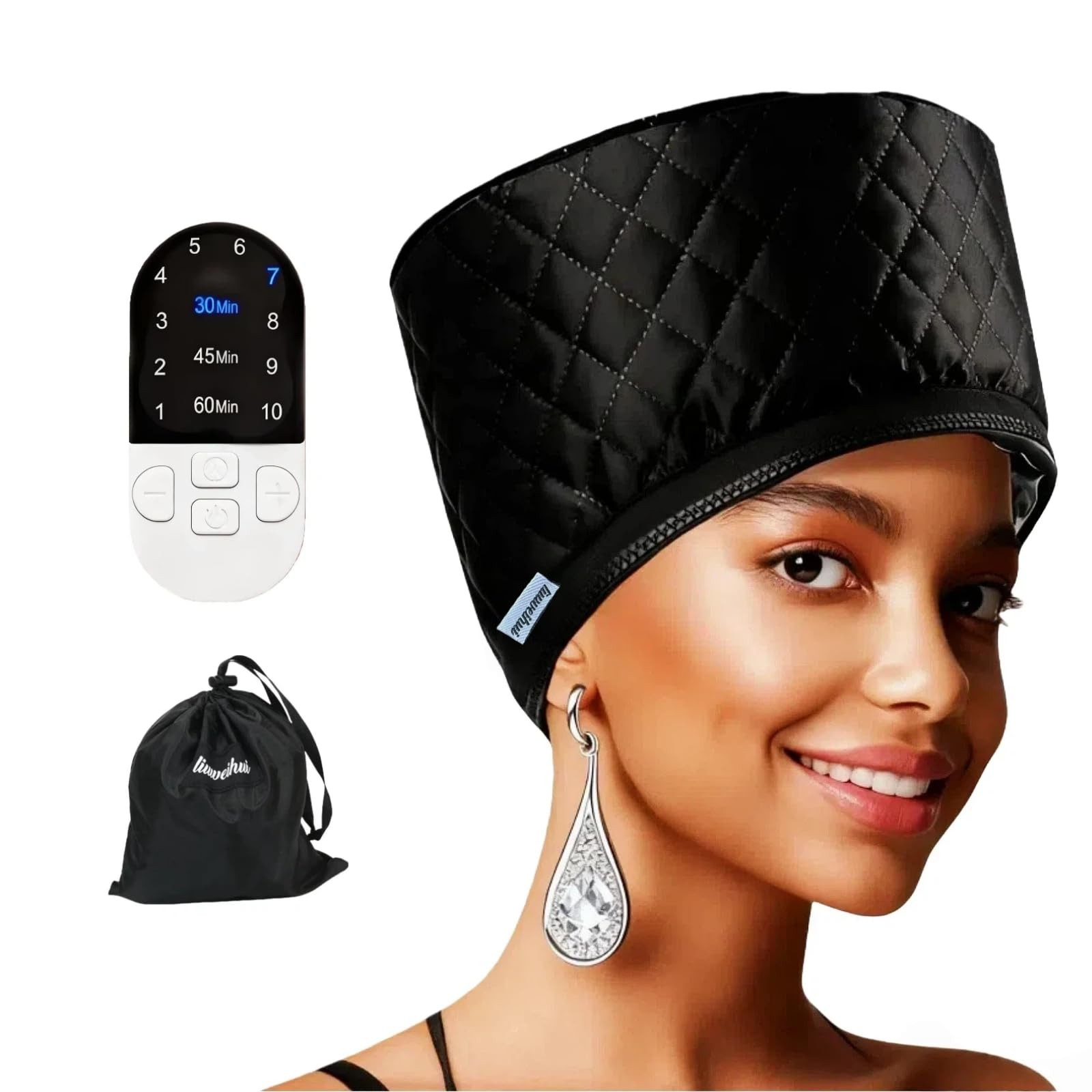 Hair Steamer for Natural Hair (Home Use) - 10-Speed Temperature Control, Fast...