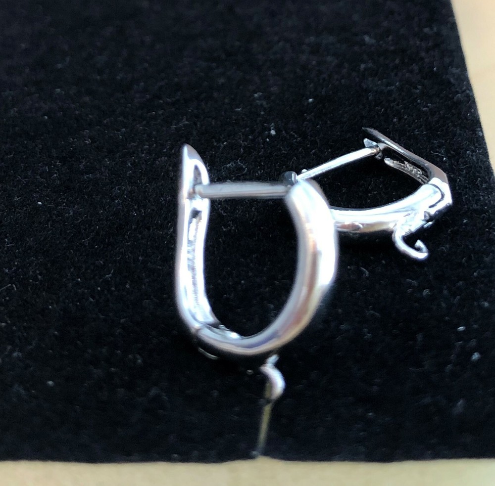 6 Sterling Silver earring findings hooks Leverback