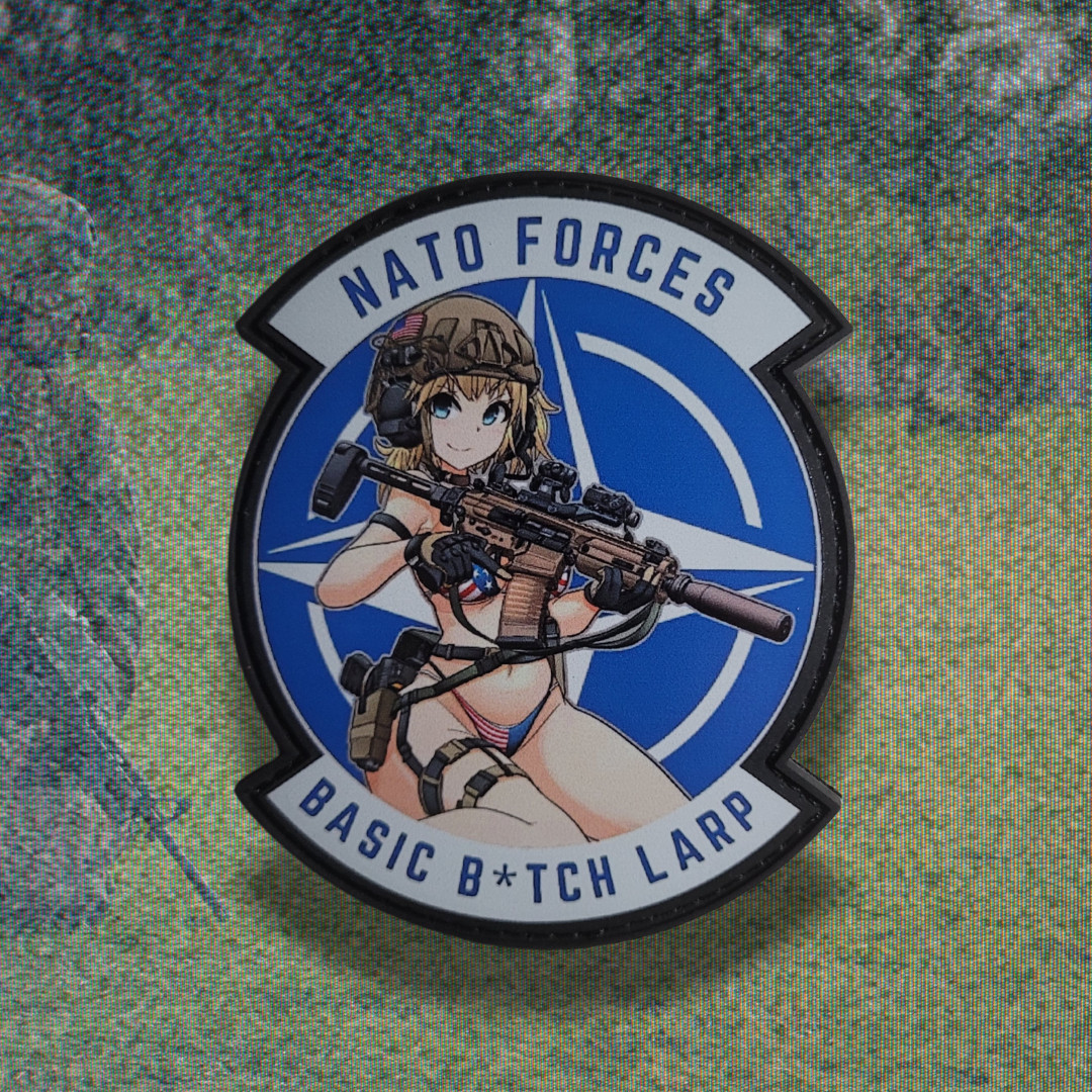 Milsim Waifus Normie NATO/ NAFO Anime girl airsoft military morale PVC patch