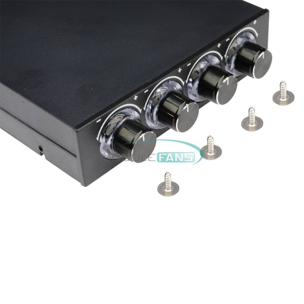 3.5inch PC HDD CPU 4 Channel Fan Speed Controller Led Cooling Front Panel