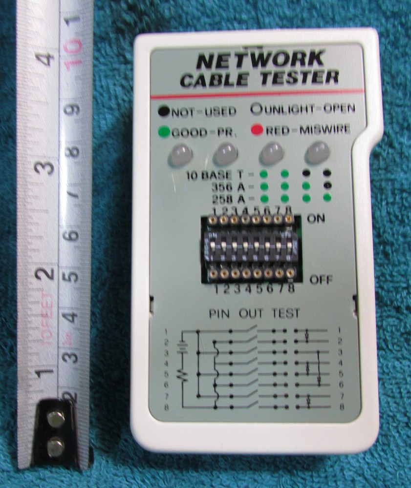 Vintage NETWORK CABLE TESTER Serial No. 288486