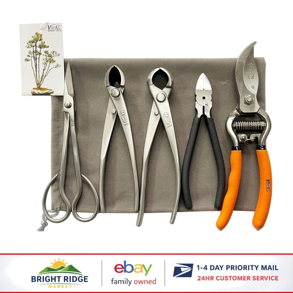 Bonsai Pruning Tool Set - Scissors, Concave Cutter and Wire Cutter Included
