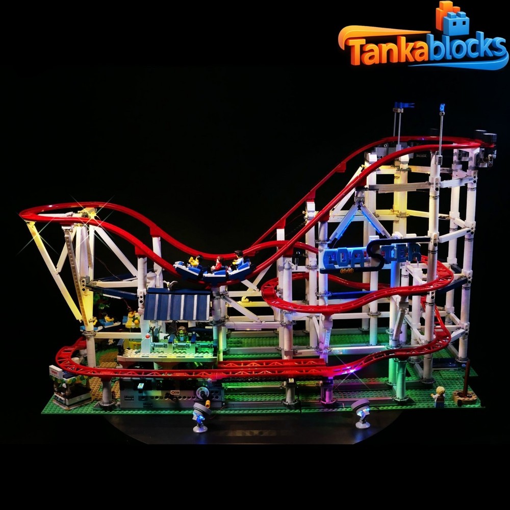 LED Light Kit for Roller Coaster - Compatible with LEGO® 10261 Set (Remote)
