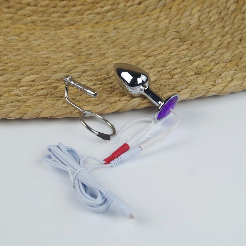 E Stim Short Sound With Plug Rubber Ring Shock Kit For Men Set Plug