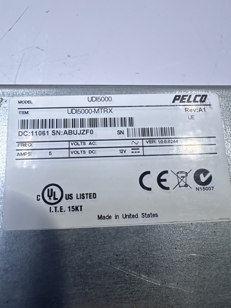 PELCO UDI5000 UDI5000-MTRX Universal Device Interface