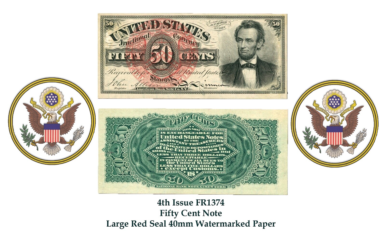 Fractional Currency Book Two of the complete type set 8-1/2" X 5-1/2" Flip Book