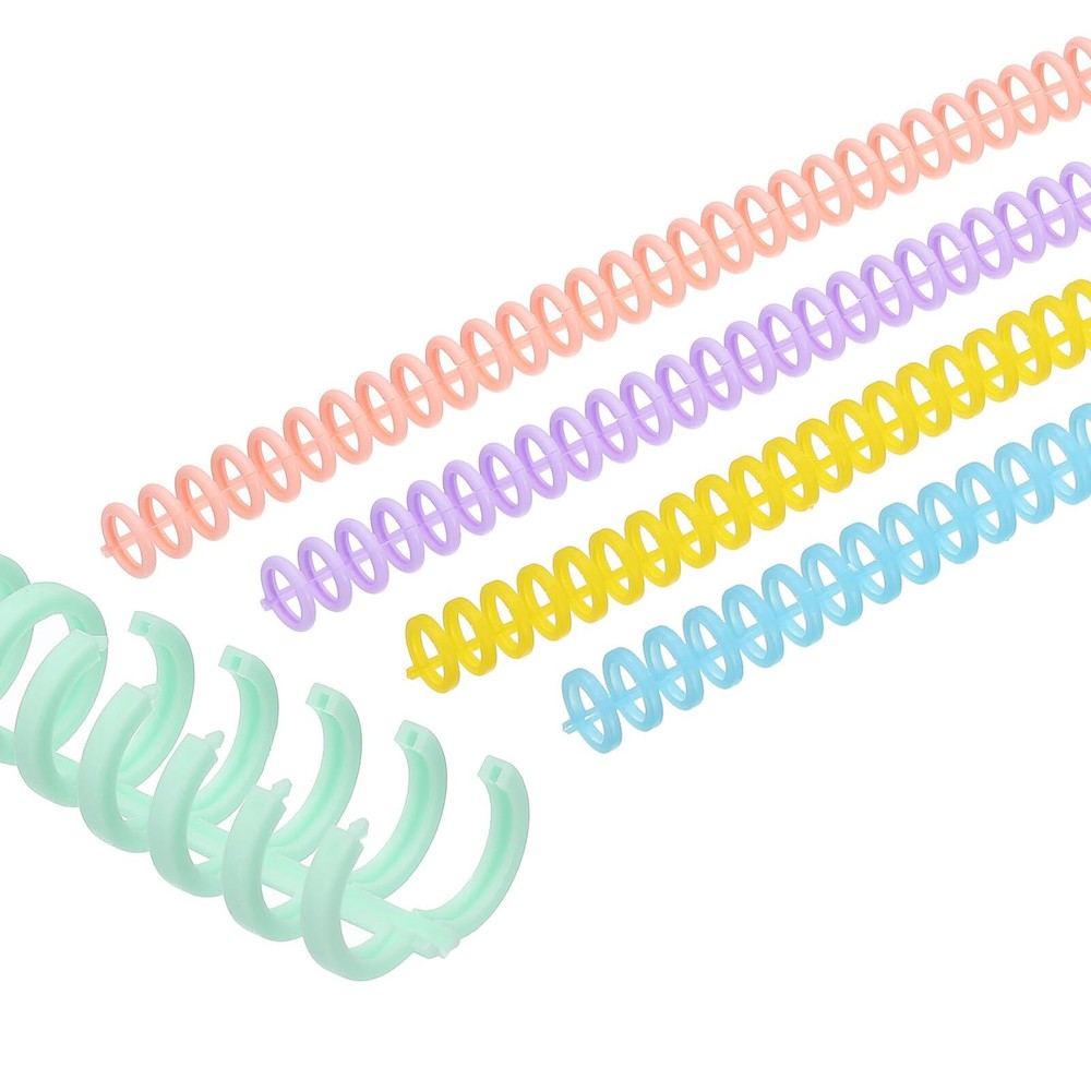 12mm1/2" Plastic Spiral Binding Coils 50 Pcs Set Binding Spirals 85 Sheet Cap...