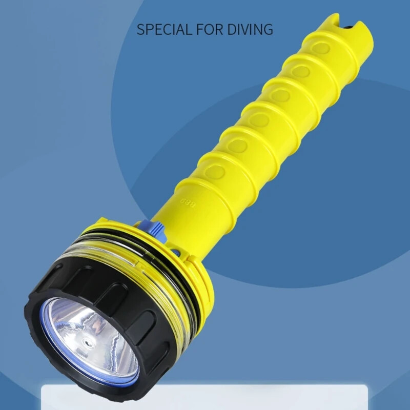 Scuba Diving Waterproof Flashlight LED Light 60 Meter Deep Underwater Torch
