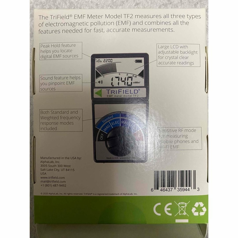 TriField Meter TF2 Tri Field EMF Meter Model TF2 Used
