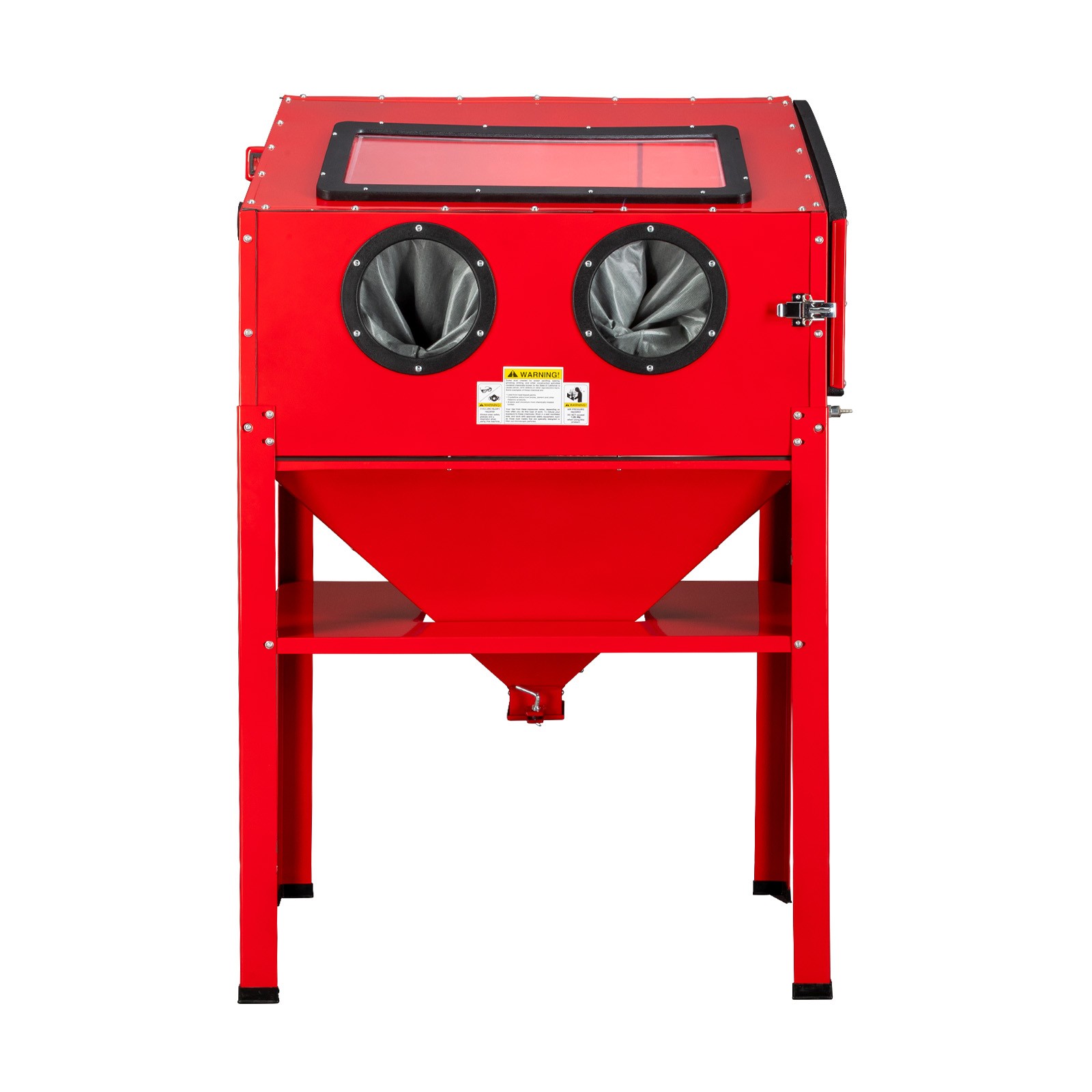60 GAL SandBlaster Cabinet Bench Top Sand Blaster Large Blast Garage Red