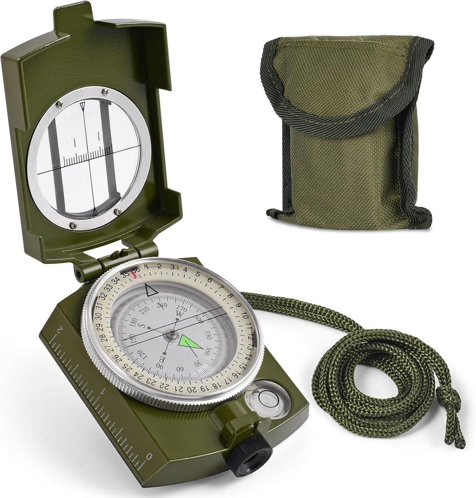 Lightweight Survival Compass with Lensatic Function - Ideal for Night Navigation