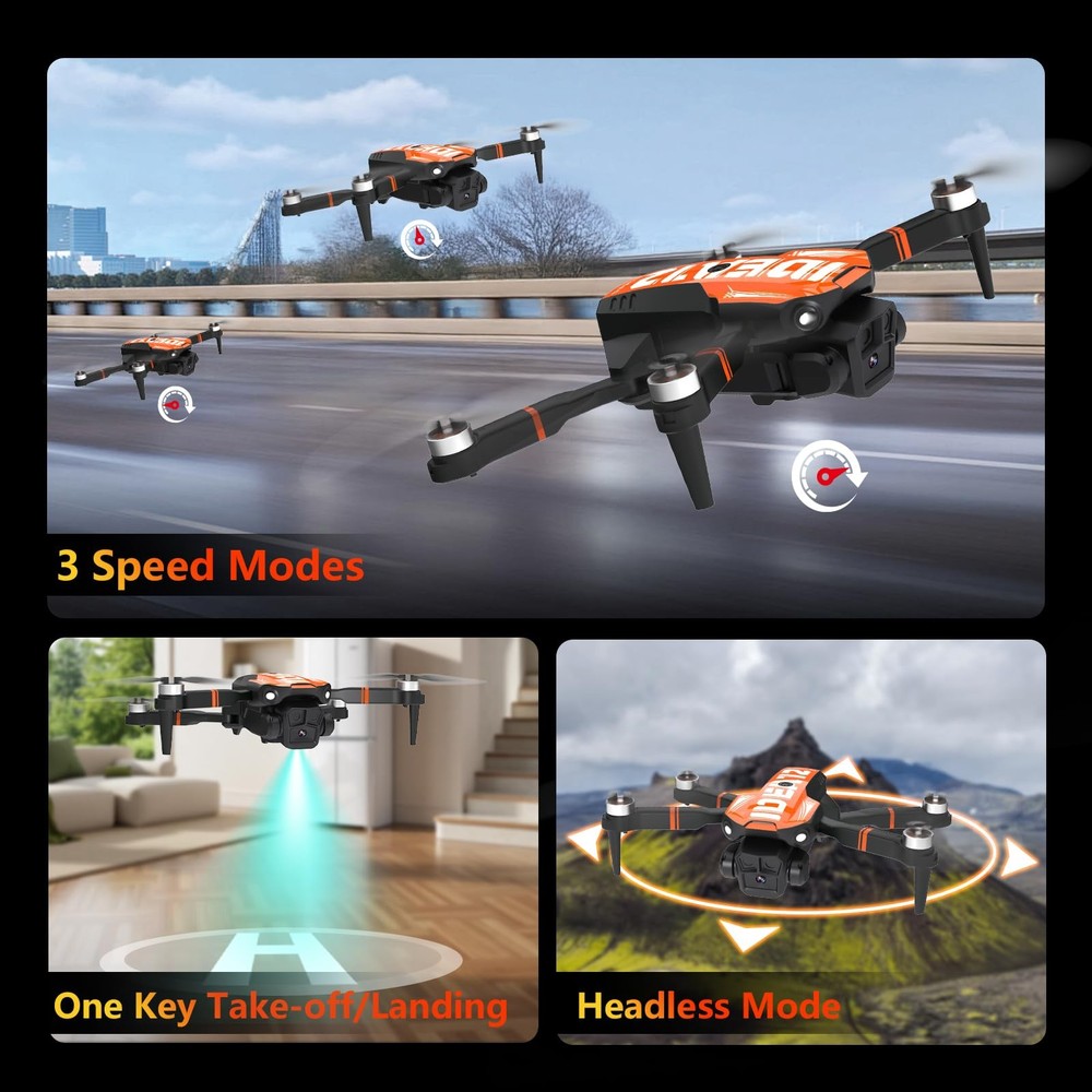 4K GPS Drone with Camera, Brushless Motor, Auto Return, Foldable Quadcopter