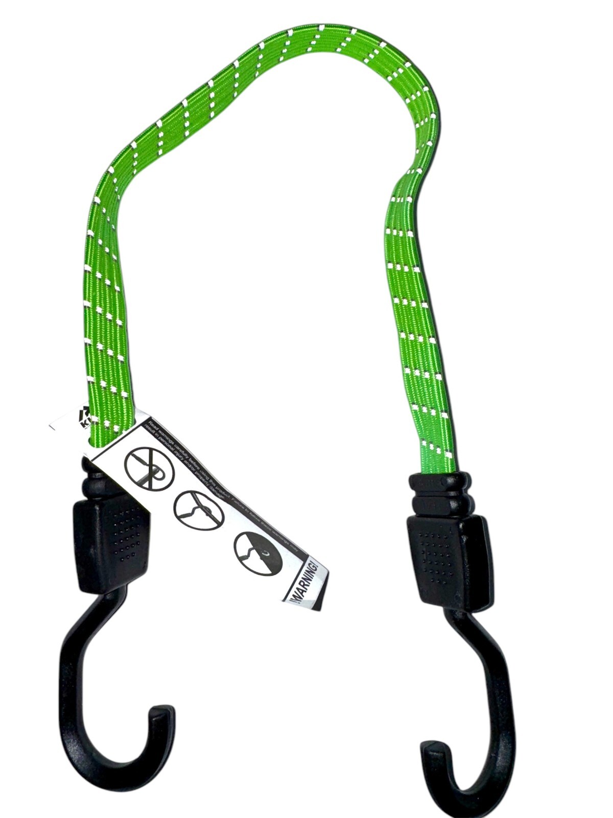 8-PK 24" Reflective Flat Bungee Cords/Green color/Multi-use
