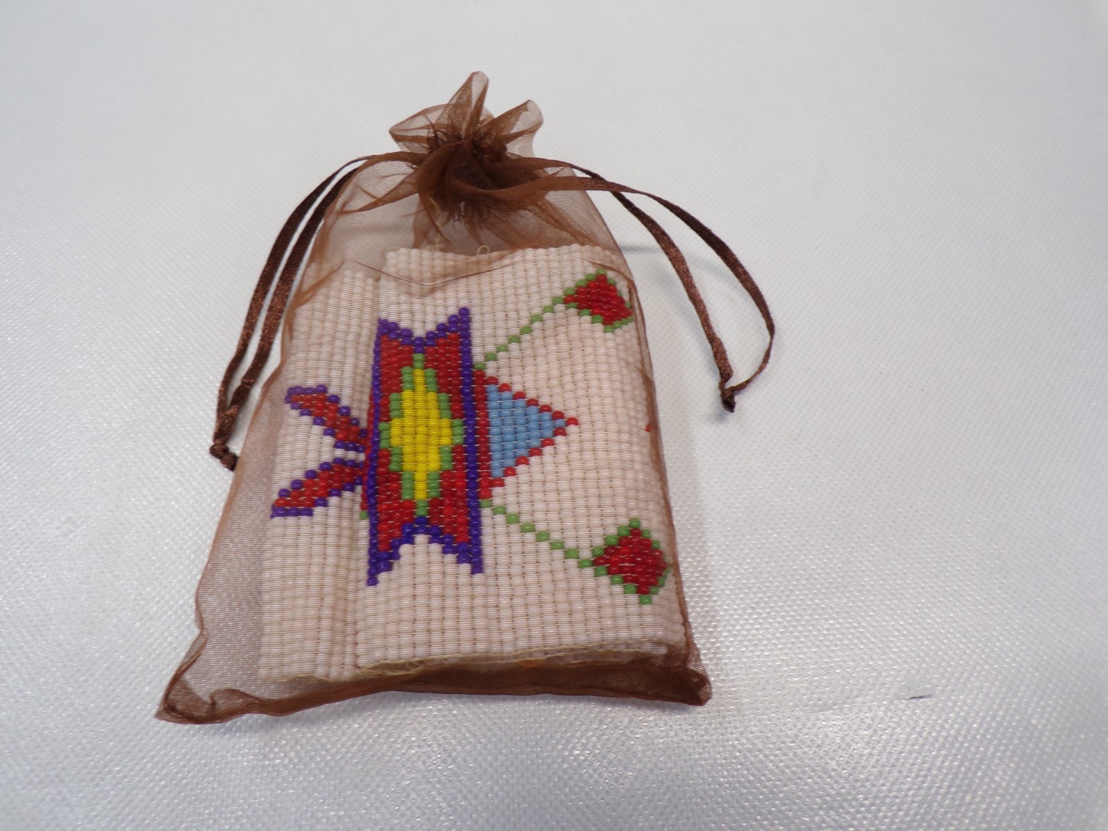 Vintage Handmade Native American Glass Bead Belt 19.5" Potawatomi?