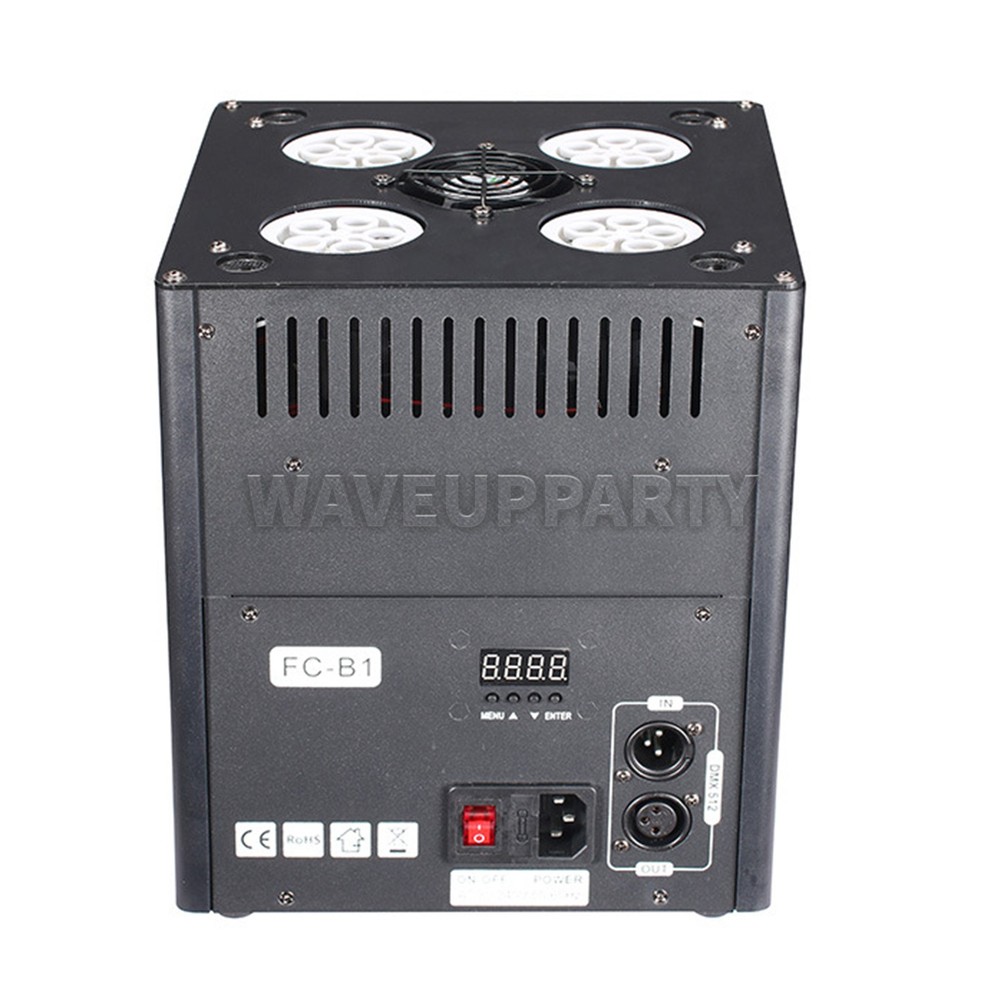 PAIDUN 20W LED RGB Auto Bubble Machine Blower Maker DMX512 Remote Control Effect