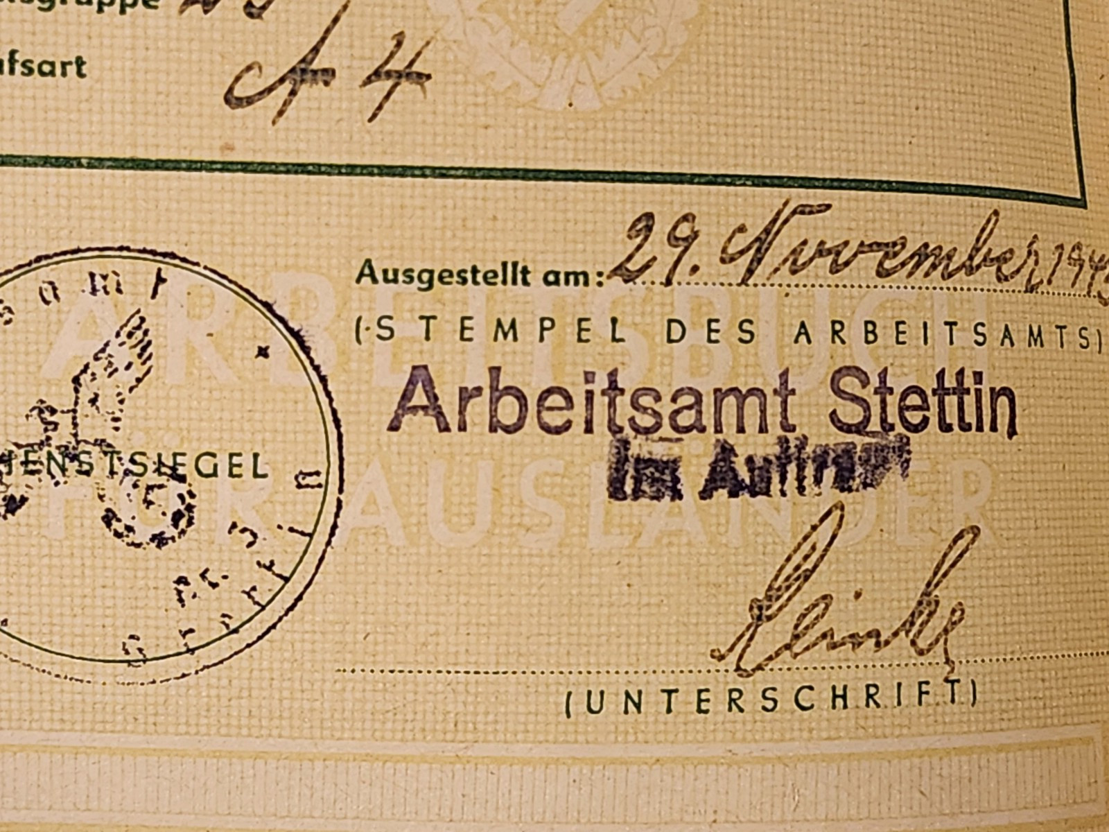 WW2 Germany. German WORKBOOK FOR FOREIGNERS 1943